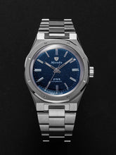 Load image into Gallery viewer, Nivada Grenchen F77 Stainless Steel Dark Blue Aventurine