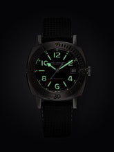Load image into Gallery viewer, Nivada Grenchen Depthmaster  Numerals Date - Green on Tropical Strap