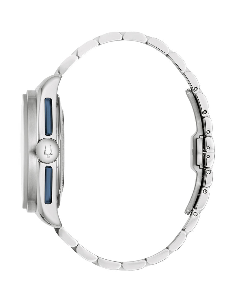 Bulova Men's Special Edition Lunar Pilot Chronograph Watch White and Blue 98K112