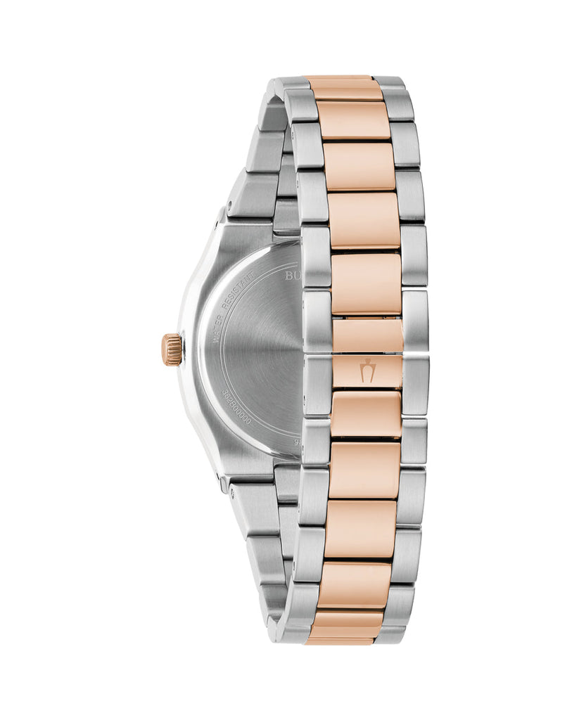 Bulova Women's Classic Surveyor Diamond 2 Tone RG Watch 98P221