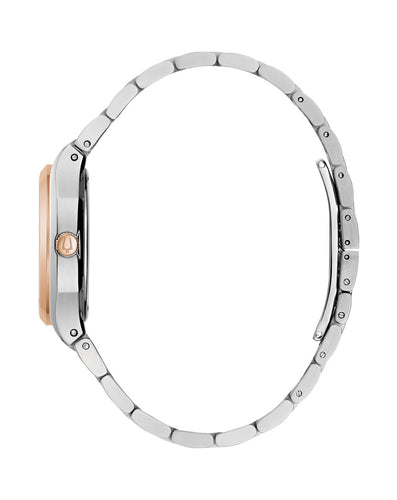 Bulova Women's Classic Surveyor Diamond 2 Tone RG Watch 98P221