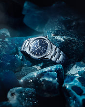 Load image into Gallery viewer, Nivada Grenchen F77 Stainless Steel Dark Blue Aventurine
