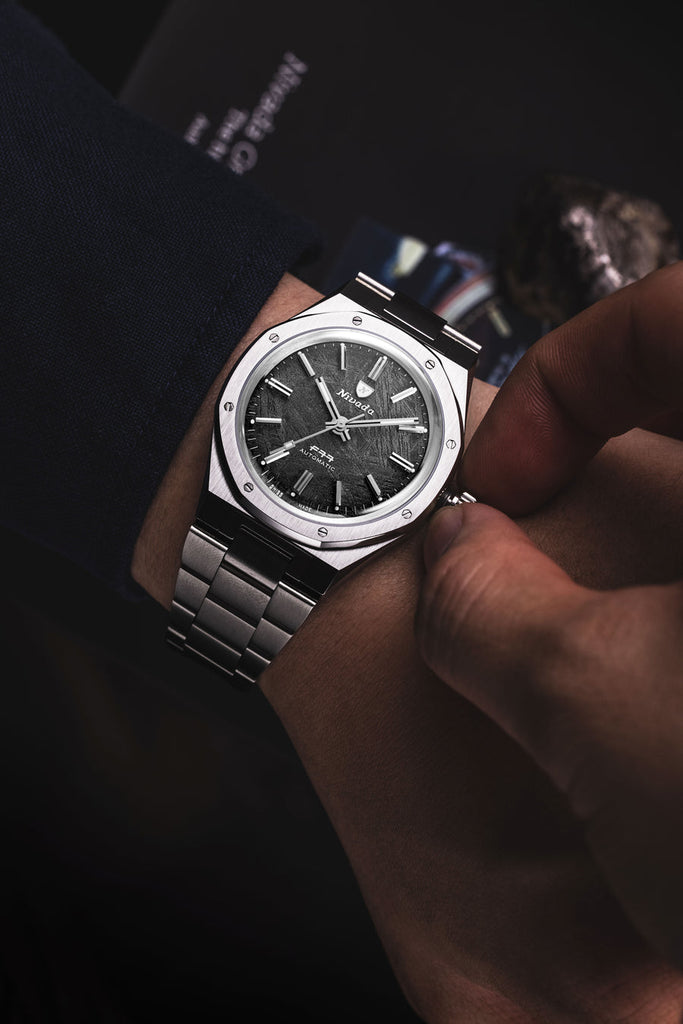 Nivada Grenchen F77 Stainless Steel METEORITE LIMITED EDITION