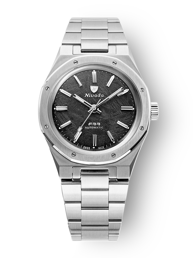 Nivada Grenchen F77 Stainless Steel METEORITE LIMITED EDITION