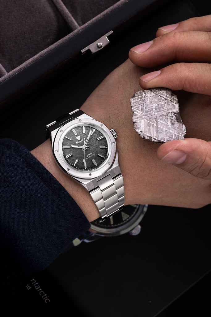 Nivada Grenchen F77 Stainless Steel METEORITE LIMITED EDITION