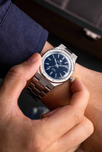 Load image into Gallery viewer, Nivada Grenchen F77 Stainless Steel Dark Blue Aventurine