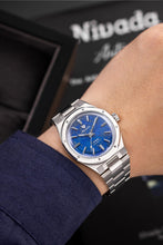 Load image into Gallery viewer, Nivada Grenchen F77 Stainless Steel Lapis Lazuli