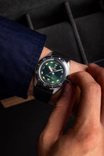 Load image into Gallery viewer, Nivada Antarctic Diver Green No Date Limited Edition 150 pieces with Black Leather Strap