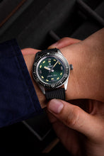 Load image into Gallery viewer, Nivada Antarctic Diver Green No Date Limited Edition 150 pieces with Black Leather Strap
