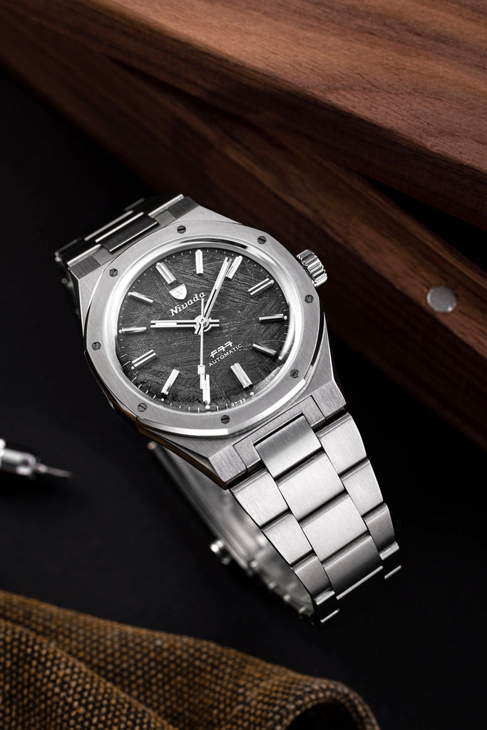 Nivada Grenchen F77 Stainless Steel METEORITE LIMITED EDITION