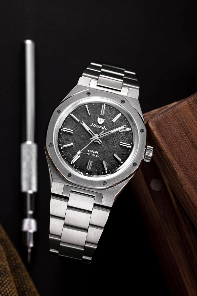 Nivada Grenchen F77 Stainless Steel METEORITE LIMITED EDITION