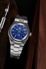 Load image into Gallery viewer, Nivada Grenchen F77 Stainless Steel Lapis Lazuli