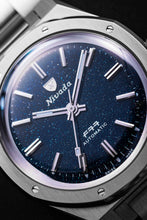 Load image into Gallery viewer, Nivada Grenchen F77 Stainless Steel Dark Blue Aventurine