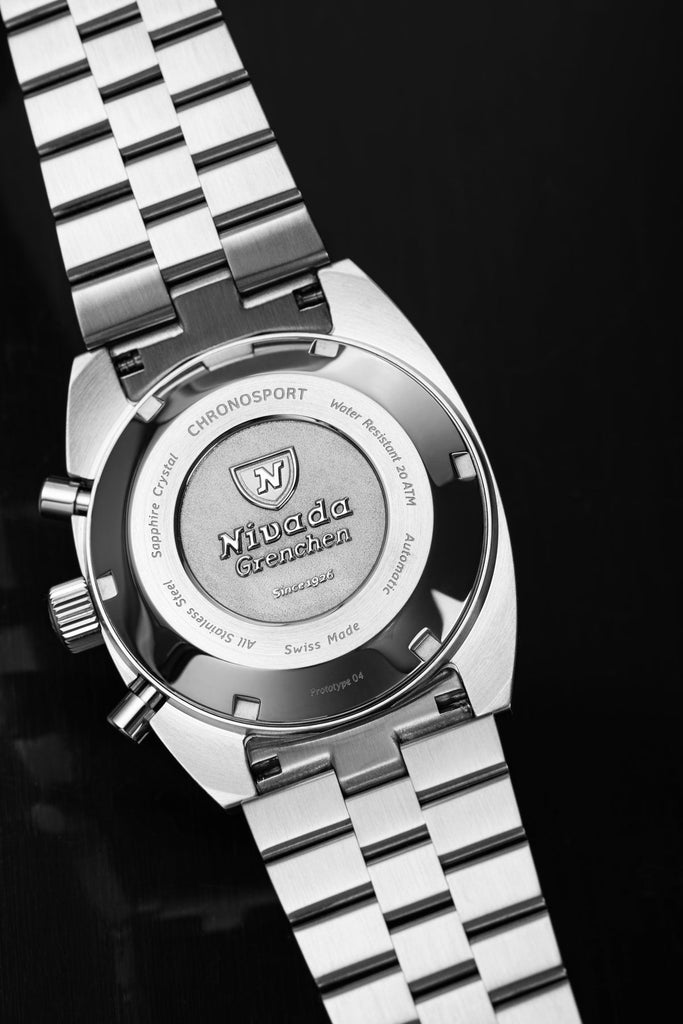 Pre-Order Nivada Grenchen Chronosport Yellow on Bracelet -Swiss Order