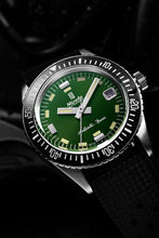 Load image into Gallery viewer, Nivada Antarctic Diver Green No Date Limited Edition 150 pieces with Black Leather Strap
