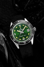 Load image into Gallery viewer, Nivada Antarctic Diver Green No Date Limited Edition 150 pieces with Black Leather Strap