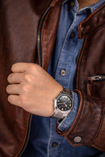 Load image into Gallery viewer, Nivada Grenchen Super Antarctic - Yellow on Brown Leather White Stitches