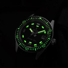 Load image into Gallery viewer, Nivada Antarctic Diver Green No Date Limited Edition 150 pieces with Black Leather Strap