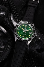 Load image into Gallery viewer, Nivada Antarctic Diver Green No Date Limited Edition 150 pieces with Black Leather Strap