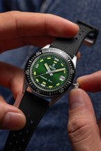 Load image into Gallery viewer, Nivada Antarctic Diver Green No Date Limited Edition 150 pieces with Black Leather Strap