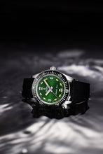 Load image into Gallery viewer, Nivada Antarctic Diver Green No Date Limited Edition 150 pieces with Black Leather Strap