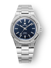 Load image into Gallery viewer, Nivada Grenchen F77 Stainless Steel Dark Blue Aventurine