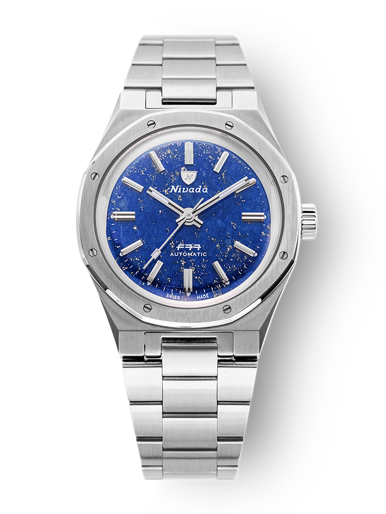 Nivada Grenchen F77 Stainless Steel Lapis Lazuli