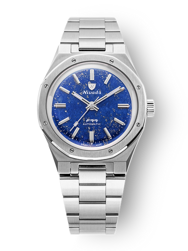 Nivada Grenchen F77 Stainless Steel Lapis Lazuli