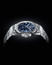 Load image into Gallery viewer, Nivada Grenchen F77 Stainless Steel Dark Blue Aventurine