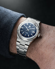 Load image into Gallery viewer, Nivada Grenchen F77 Stainless Steel Dark Blue Aventurine