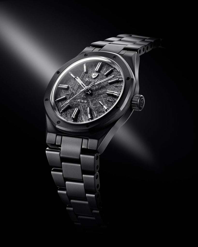 Nivada Grenchen F77 BLACK CERAMIC MÉTÉORITE LIMITED EDITION