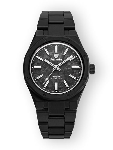 Nivada Grenchen F77 BLACK CERAMIC MÉTÉORITE LIMITED EDITION