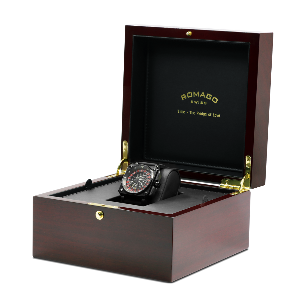 ROULETTE MASTER SKELETON AUTOMATIC Black PVD