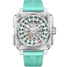 Load image into Gallery viewer, ROULETTE MASTER II SKELETON AUTOMATIC ROBIN EGG BLUE