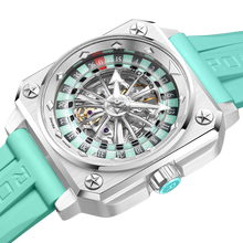 Load image into Gallery viewer, ROULETTE MASTER II SKELETON AUTOMATIC ROBIN EGG BLUE