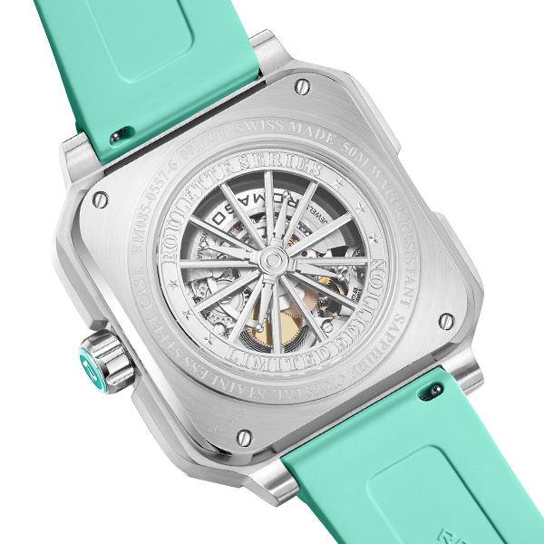 ROULETTE MASTER II SKELETON AUTOMATIC ROBIN EGG BLUE