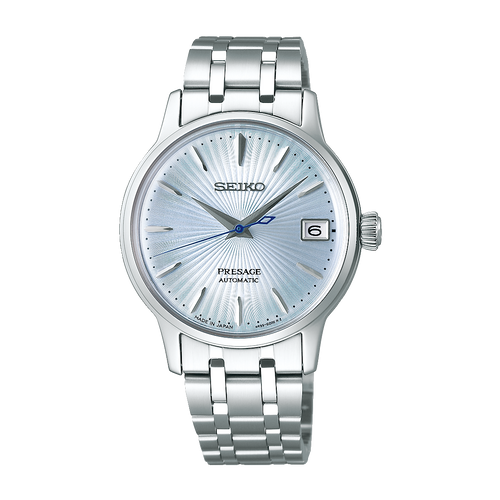 SEIKO Presage Cocktail Time Automatic Dress Watch Light Blue Ladies SRP841J