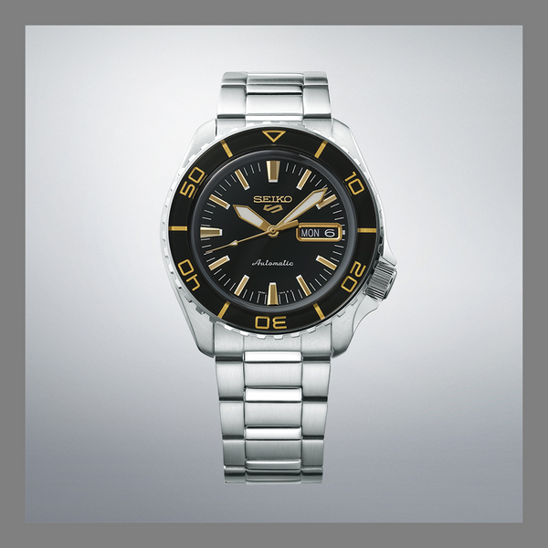 Seiko 5 Automatic SKX Series SRPK99K1 Black & Gold Marker – Wise