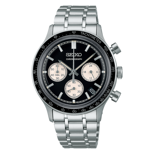 Seiko Discover More Black Chronograph Quartz SSB479P