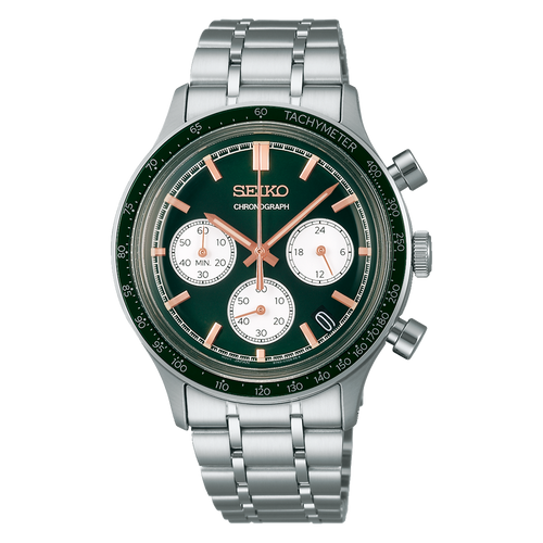 Seiko Discover More Green Chronograph Quartz SSB481P