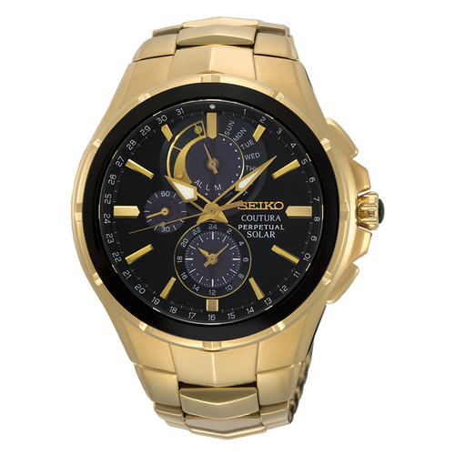 Seiko Coutura Chronograph Perpetual Solar SSC700P-9 PVD Gold