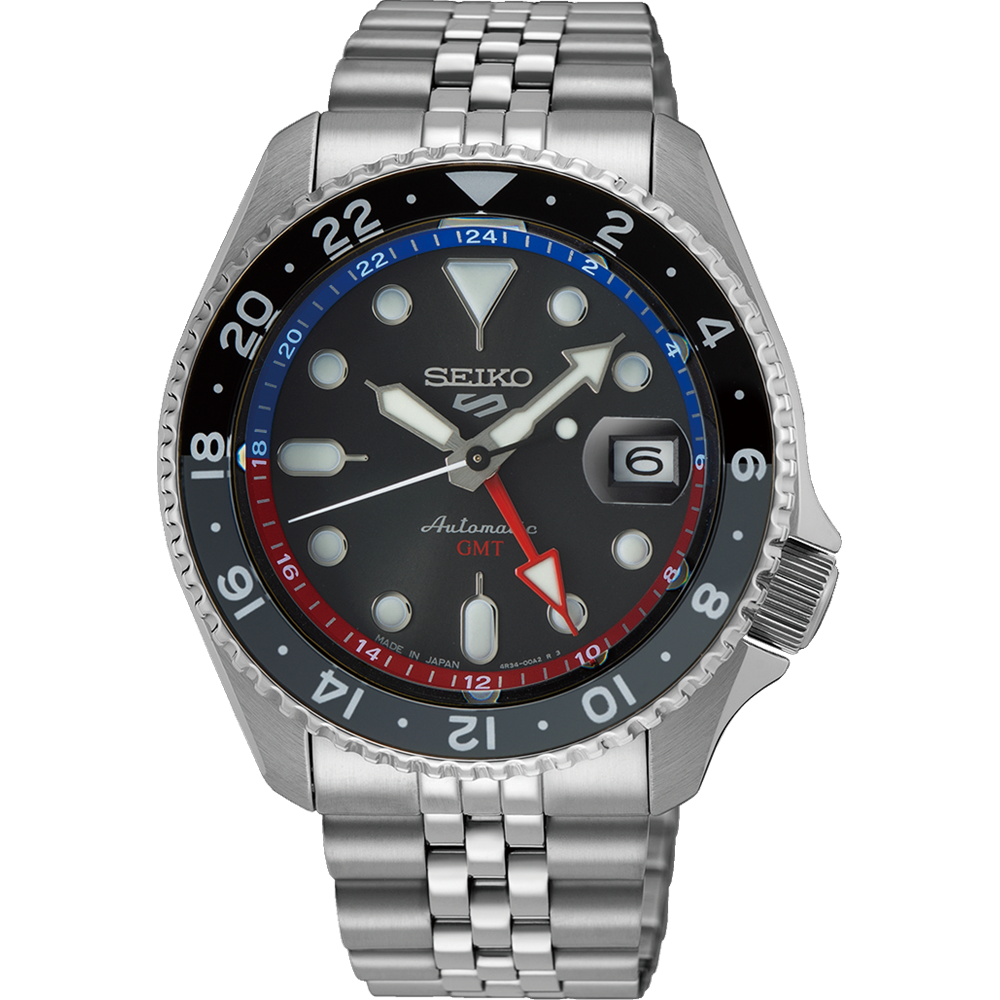 Seiko 5 Automatic G.M.T Watch SSK019J-8 Grey Dial