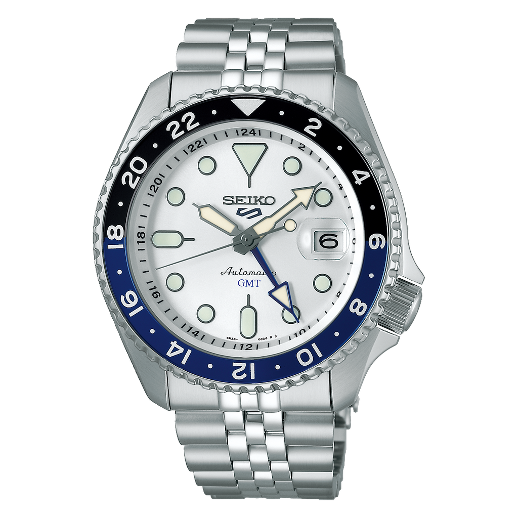 Seiko 5 Automatic G.M.T Watch SSK033K White Dial