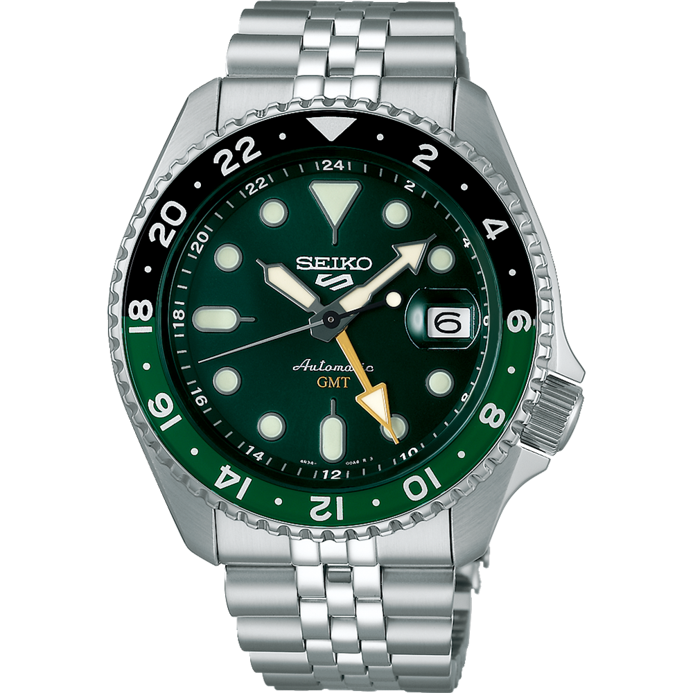 Seiko 5 Automatic G.M.T Watch SSK035K Green Dial