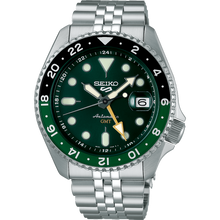 Load image into Gallery viewer, Seiko 5 Automatic G.M.T Watch SSK035K Green Dial