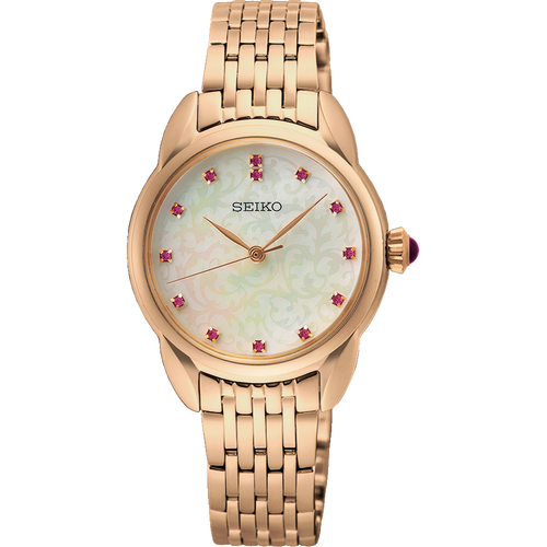Seiko Conceptual RG PVD White MOP Ladies Quartz -SUR564P