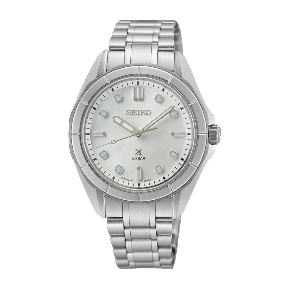 Seiko Prospex Sea Quartz Analogue Watch Silver SUR595