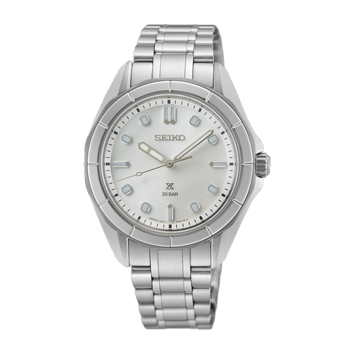 Seiko Prospex Sea Quartz Analogue Watch Silver SUR595