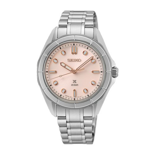 Seiko Prospex Sea Quartz Analogue Watch Pink SUR597