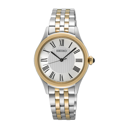 Seiko Discover More Quartz Analogue Watch 2 Tones YG SUR612